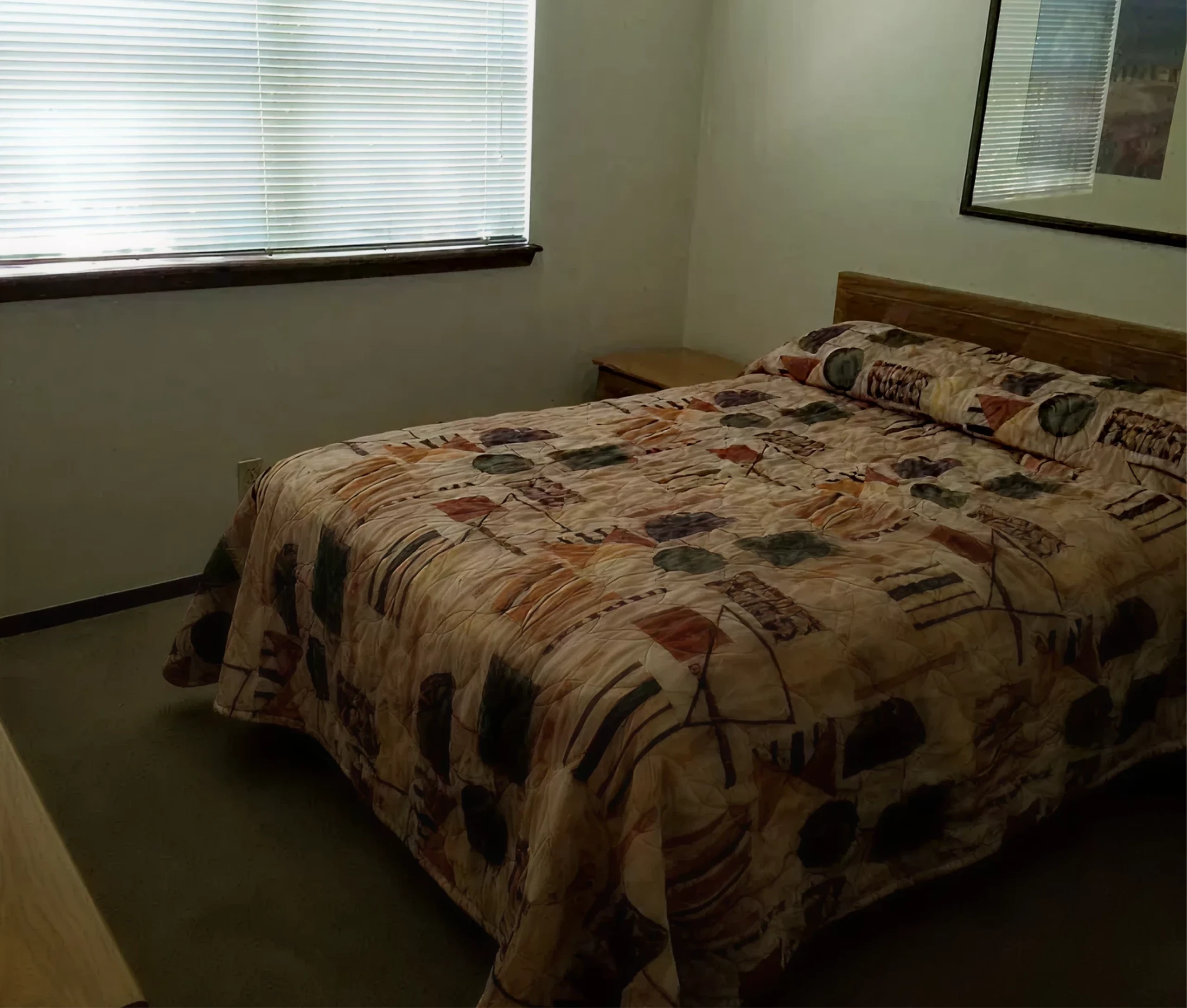Apartment bedroom interior at Walnut Gardens Apartments