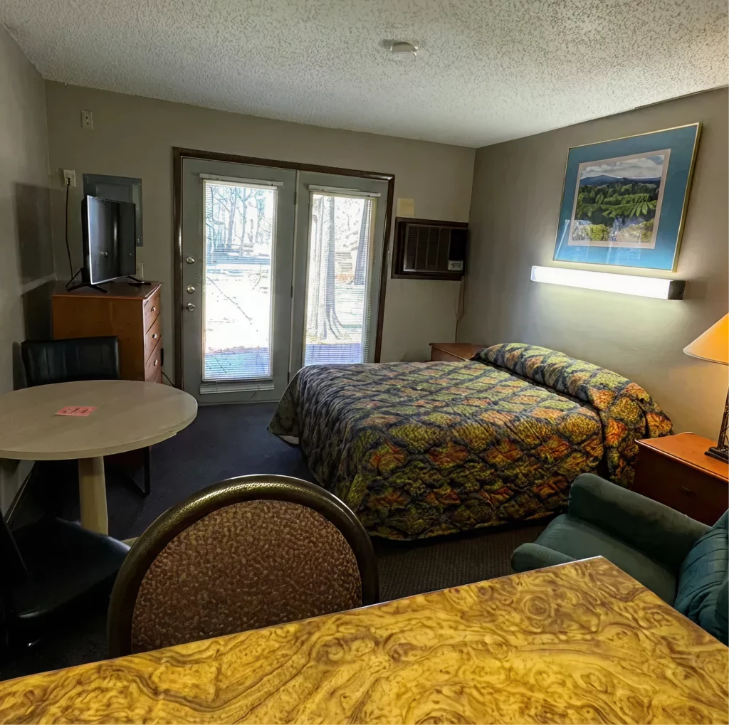 Apartment bedroom interior at Walnut Gardens Apartments