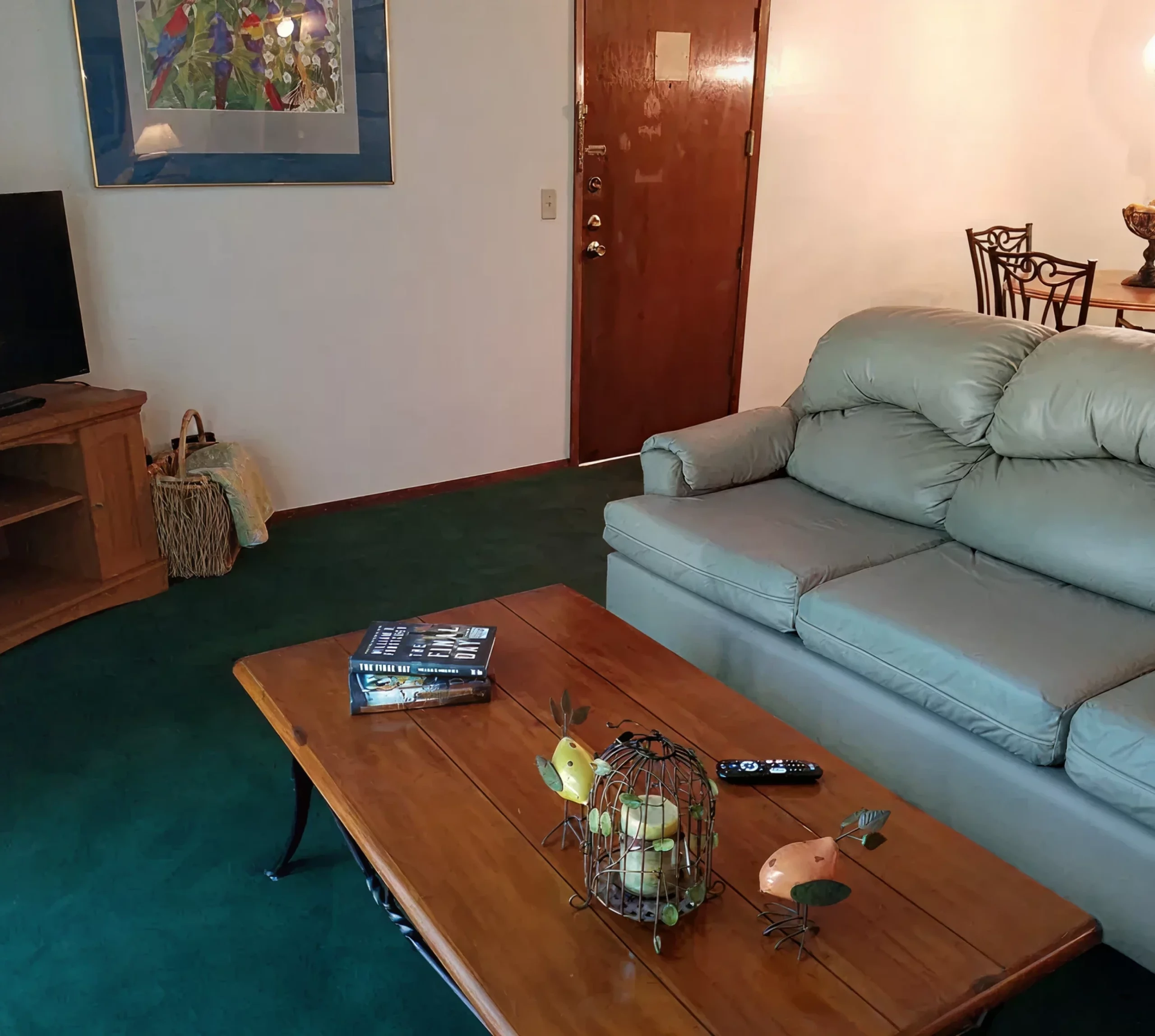 Cozy furnished living room at Walnut Gardens Apartments near local shopping